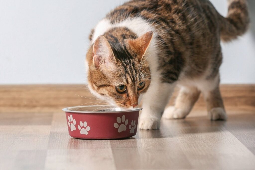 gatto con la ciotola