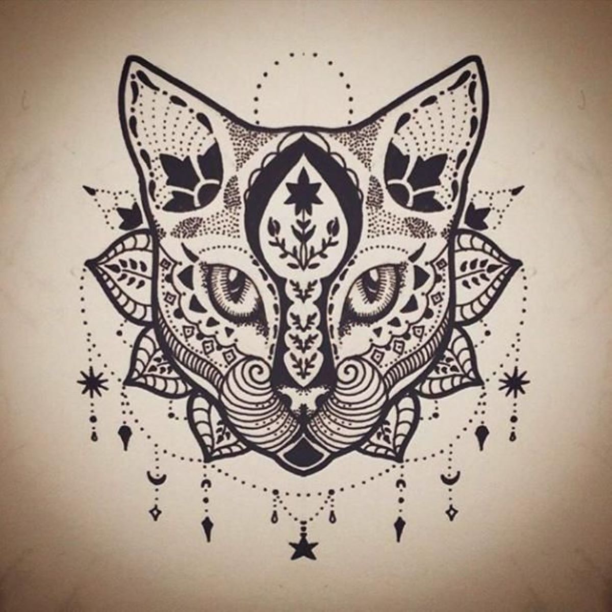 tattoo-gatto-mandala