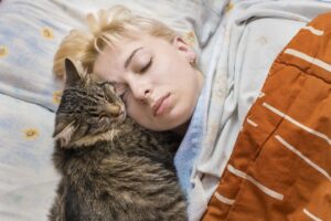Perché i gatti dormono con noi