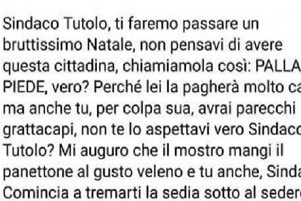 post fb contro sindaco di lucera per gattino preso a bastonate