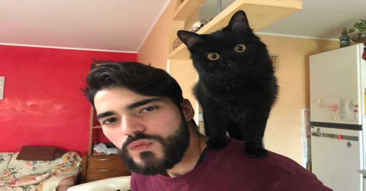 ragazzo con gatto