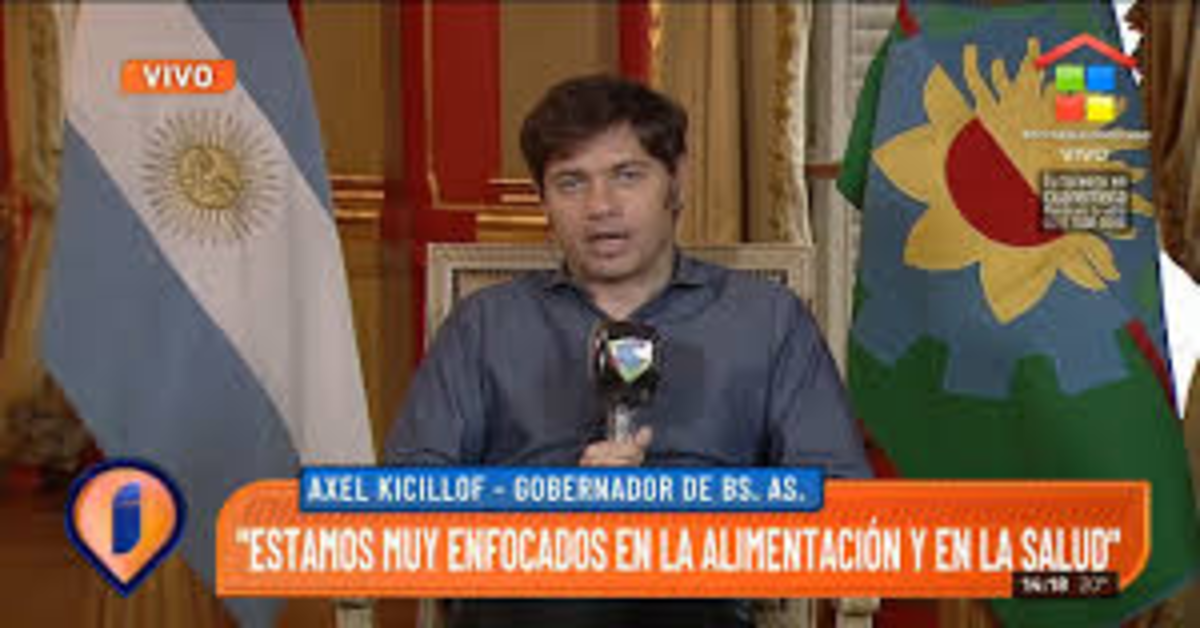 Kicillof e il suo gatto in diretta