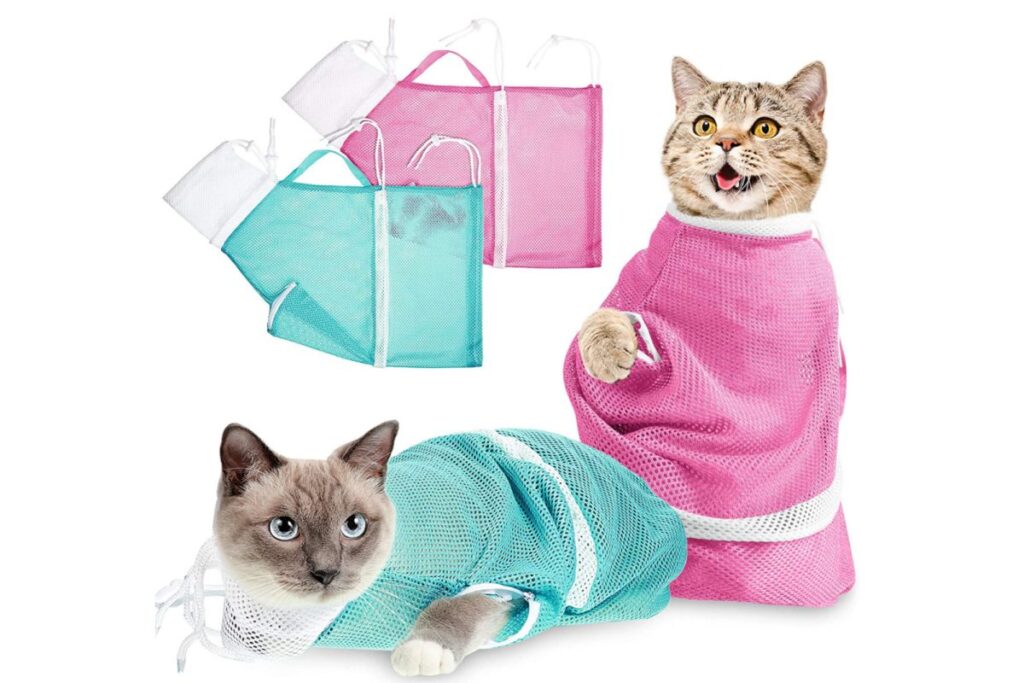 borsa per fare il bagno al gatto