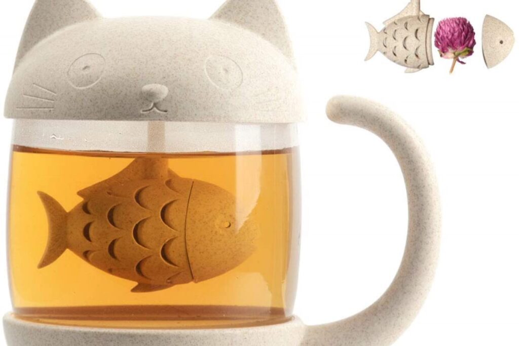 infusore per té a forma di gatto