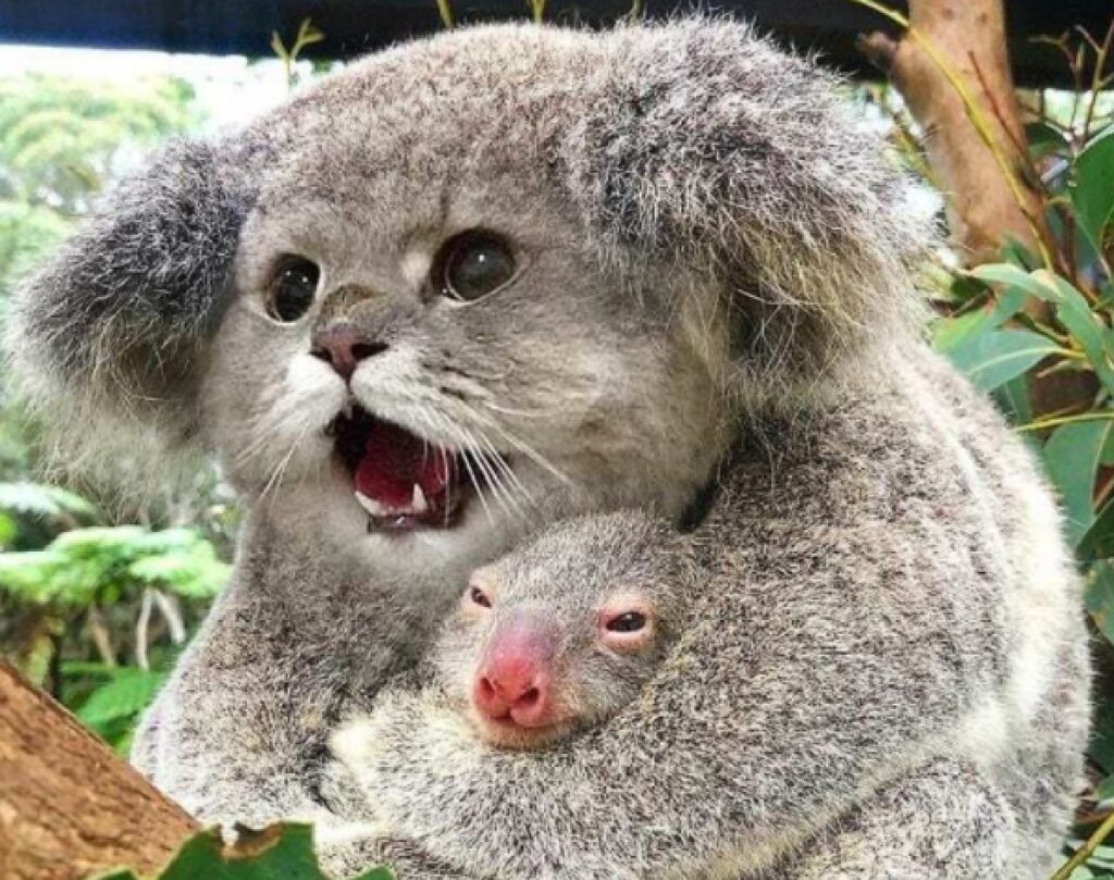 koala faccia da gatto