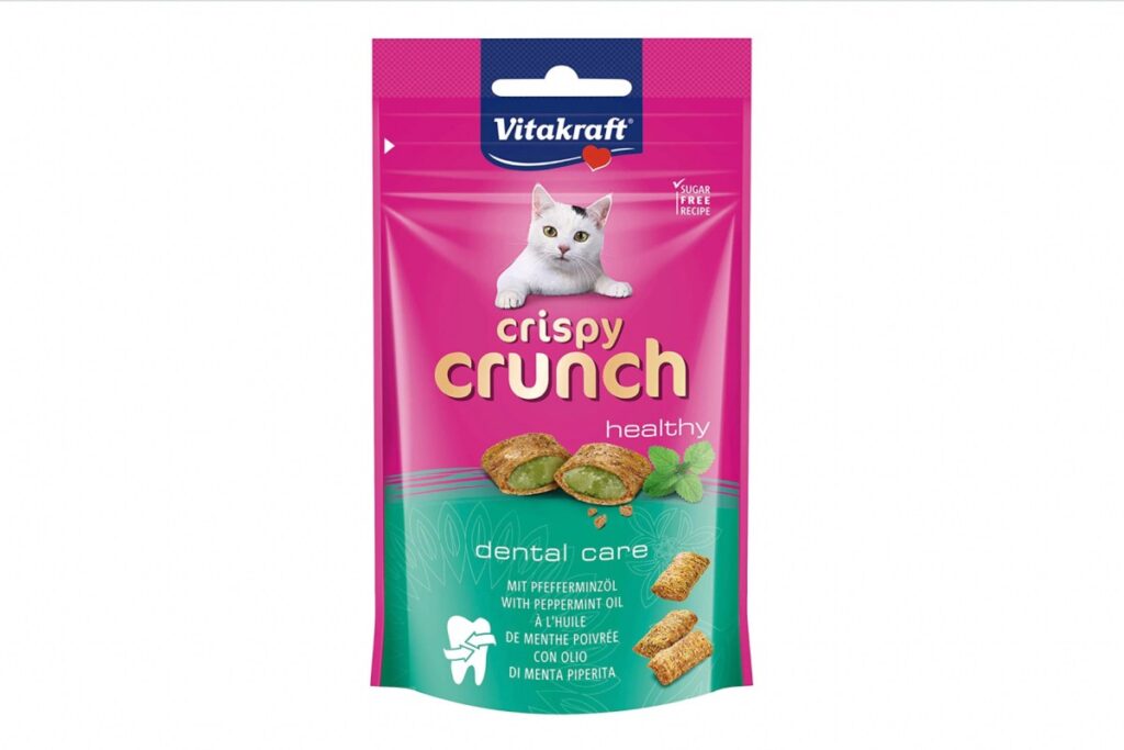 snack che puliscono i denti del gatto