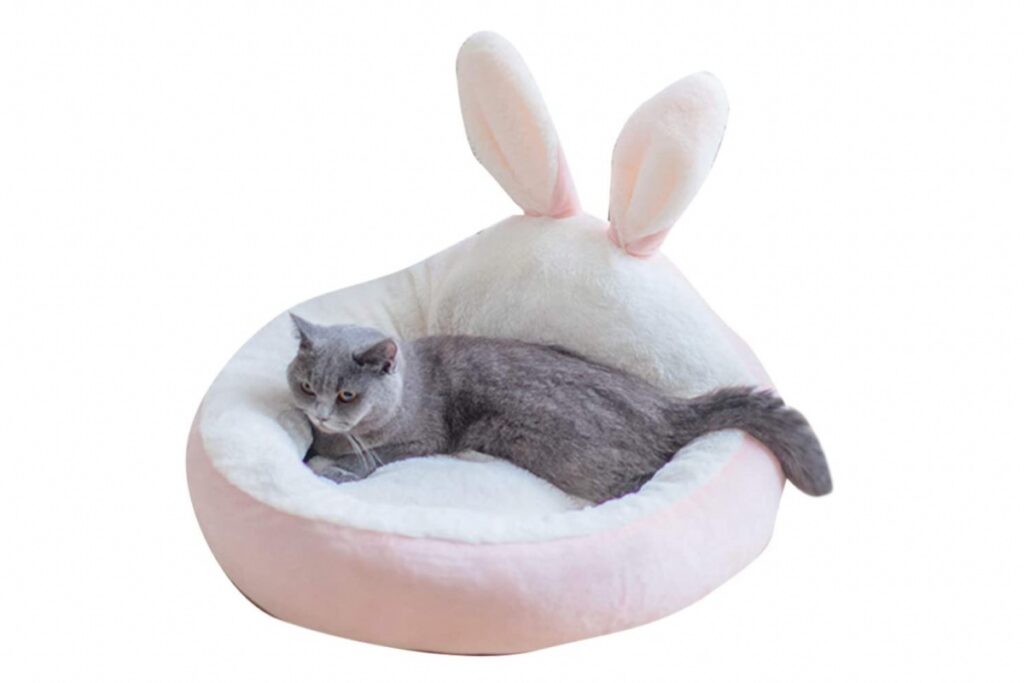cuscino a forma di coniglio