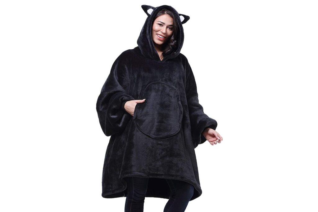 felpa oversize a tema gatto