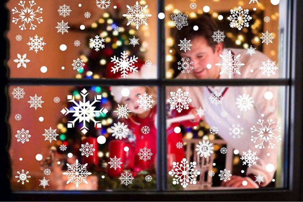 adesivi natalizi per finestre