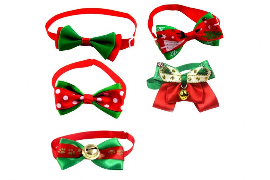 set di papillon di natale per gatto