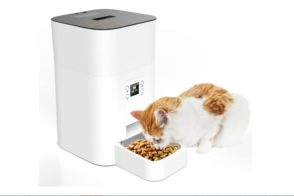 dispenser di cibo per gatti