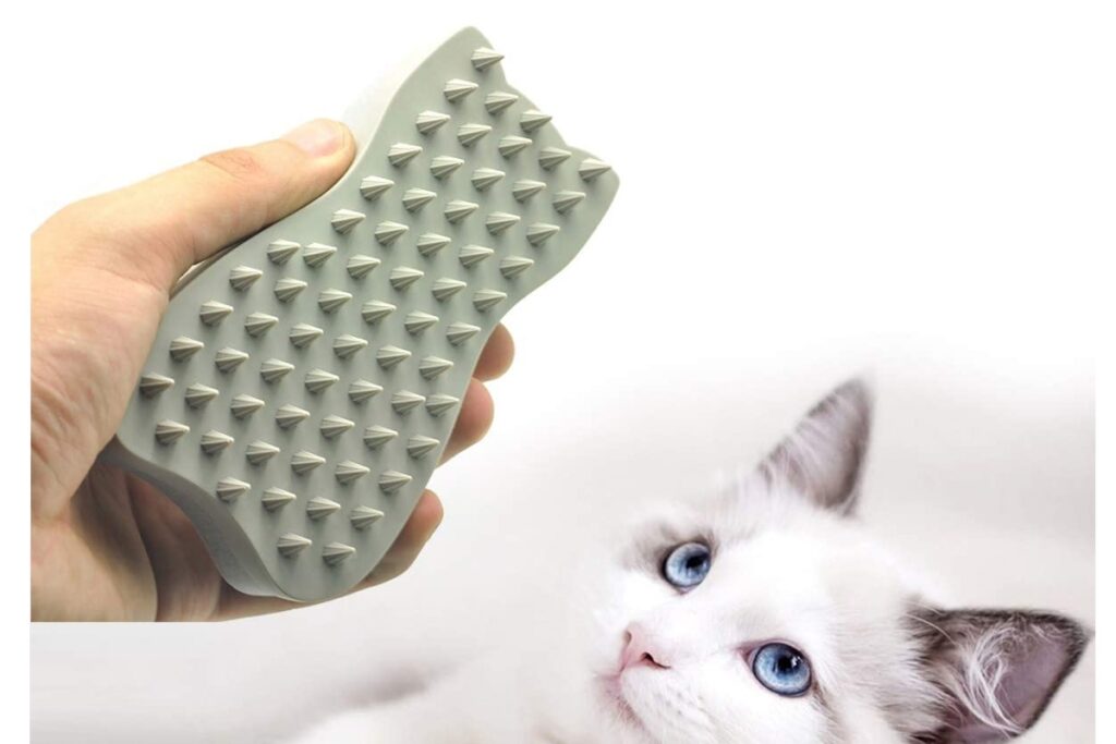 spazzola in silicone per gatto