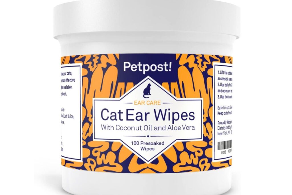 salviette detergenti per le orecchie del gatto