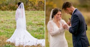 Lo sposo sorprende la sposa con il regalo perfetto per le nozze: un minuscolo gattino