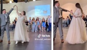 Sposi lanciano un gatto nero (finto) al posto del bouquet per una buona causa