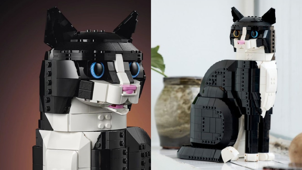 gatto mattoncini lego