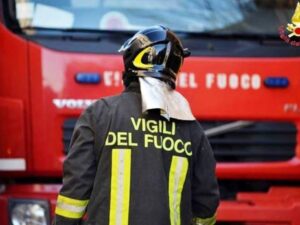Gatto incastrato in una canna fumaria: i Vigili del Fuoco lo salvano