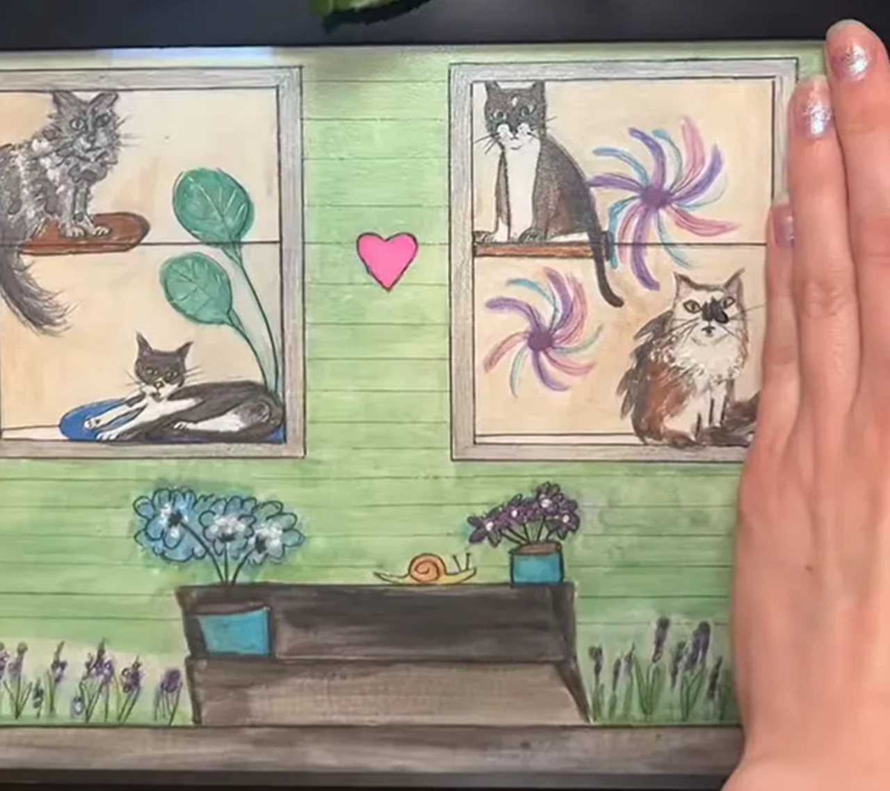 disegno dopo la morte del gatto
