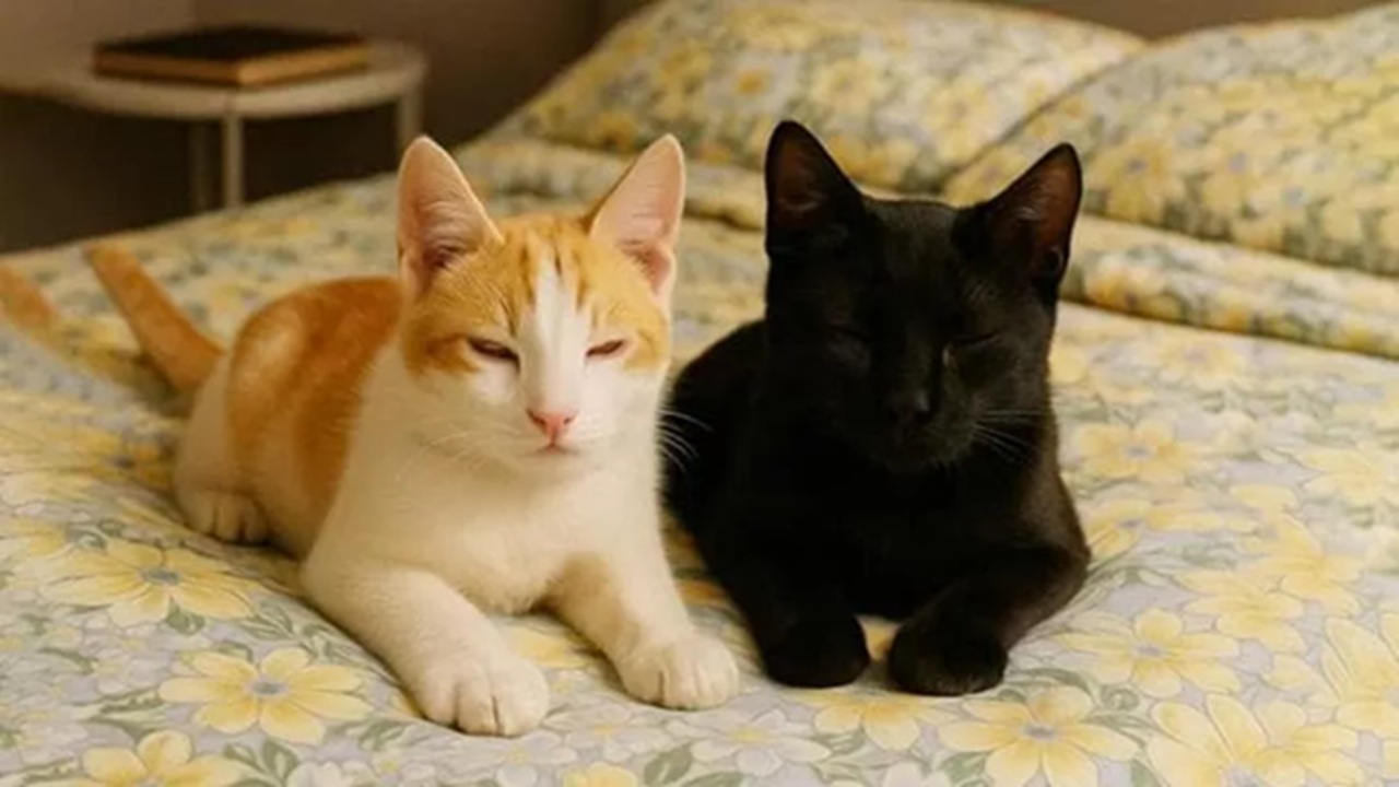 gatti ciechi adottati insieme